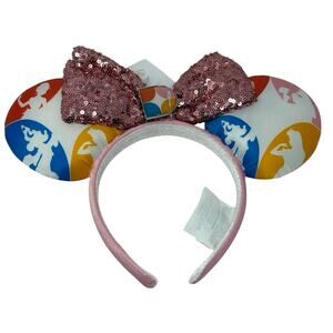 Disney Vacation Club The Villas At Disneyland Hotel Sequin Minnie Mouse Ears NWT